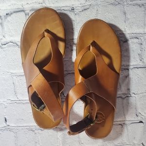 Johnston & Murphy Brown Leather Sandals Sz 9.5